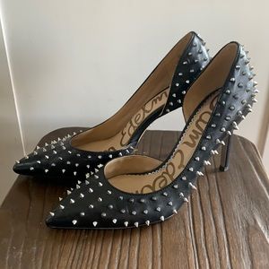 Sam Edelman black spiked heels